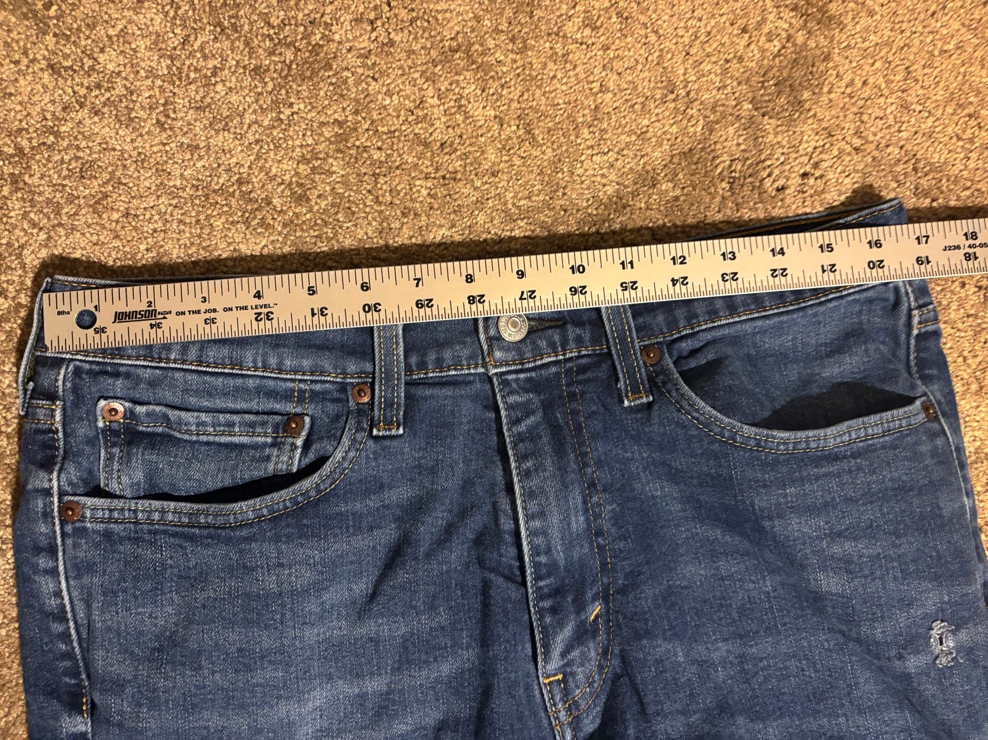 Levi’s 541 Jeans Mens 34x34 Blue Denim Custom Tapered Dark Wash 6