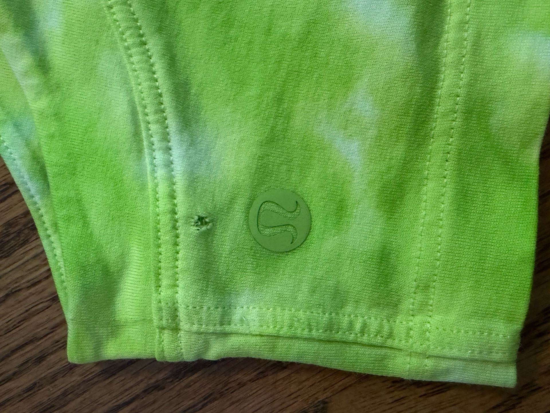 Lululemon All Yours Crop Tank Top Tie Dye Neon Green 3
