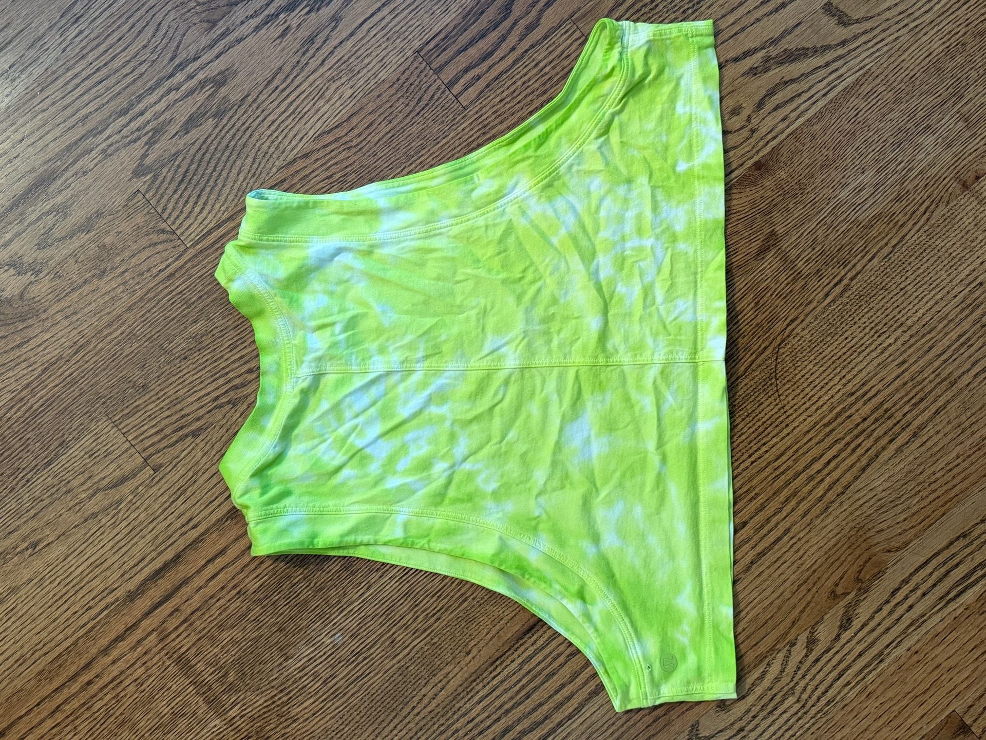 Lululemon All Yours Crop Tank Top Tie Dye Neon Green 4
