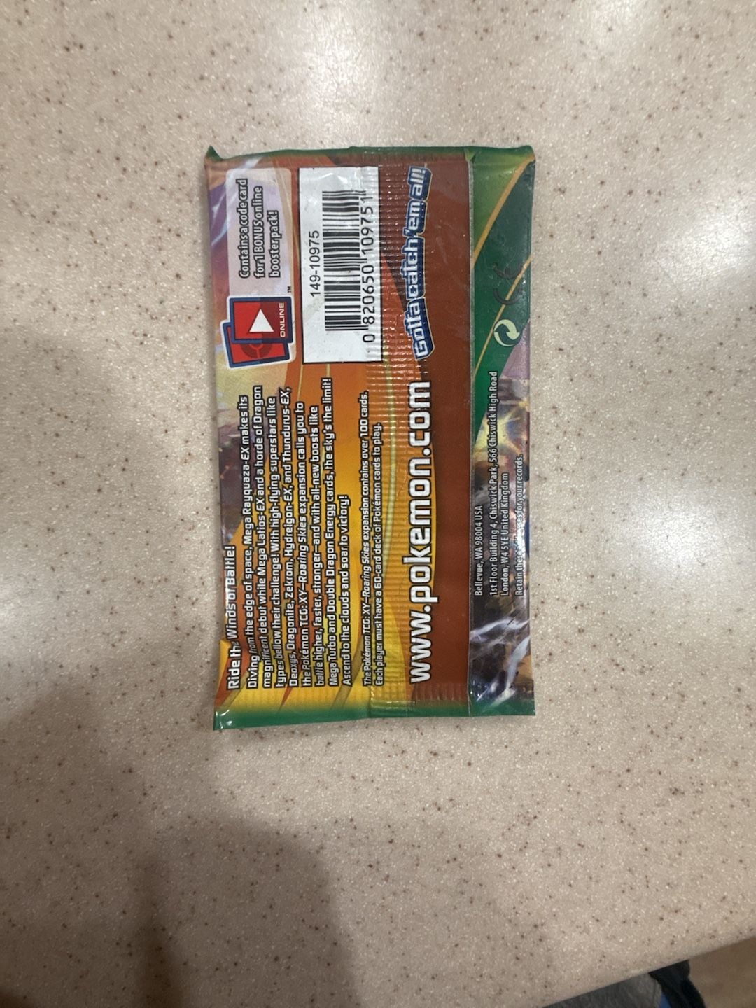 Pokemon TCG XY Roaring Skies Deoxys Booster Pack 2