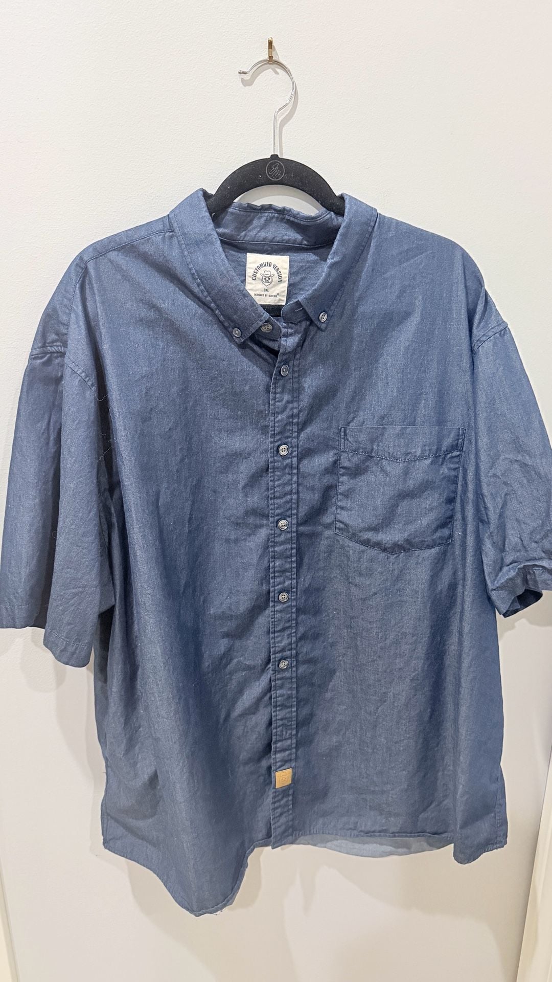 Lot of 2 men’s Button-Up Shirts 3XL, one long sleeved and one short, workwear 2