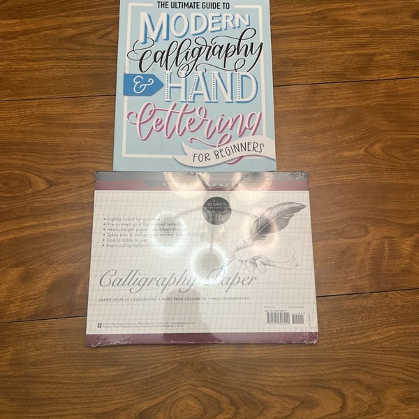 Modern Calligraphy & Hand Lettering for Beginners and Calligraphy Paper Bundle
