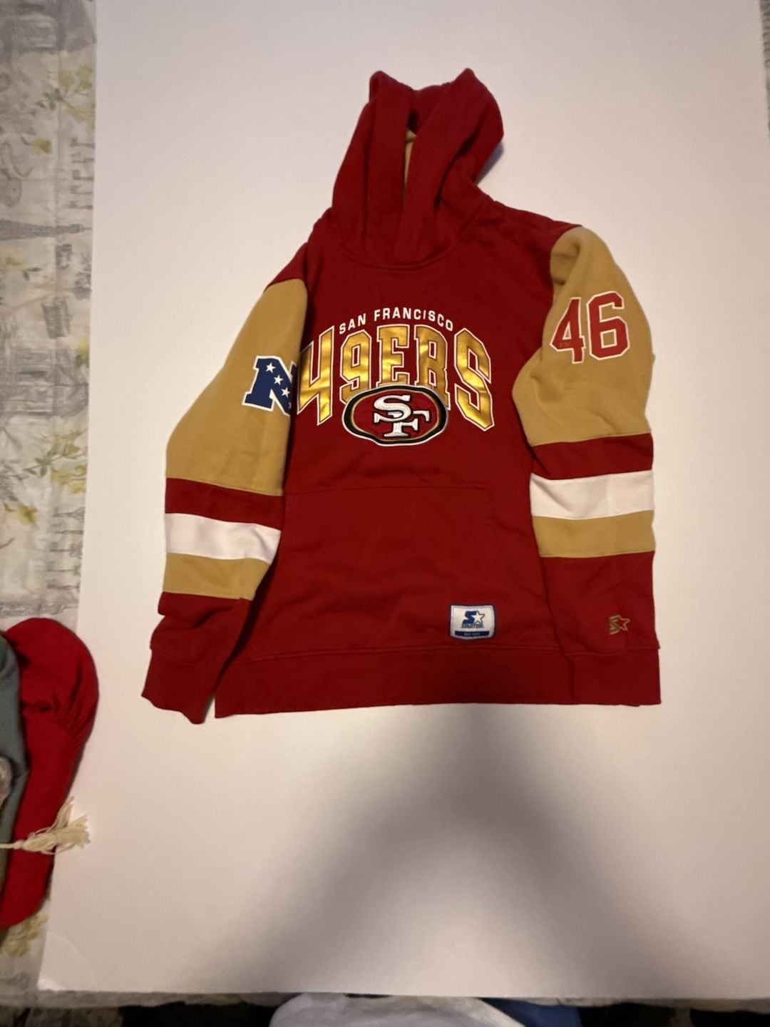 Starter San Francisco 49ers NFL Colorblock Pullover Hoodie Men's XL 2