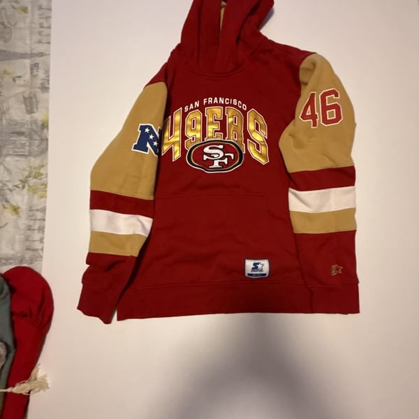 Starter San Francisco 49ers NFL Colorblock Pullover Hoodie Men's XL