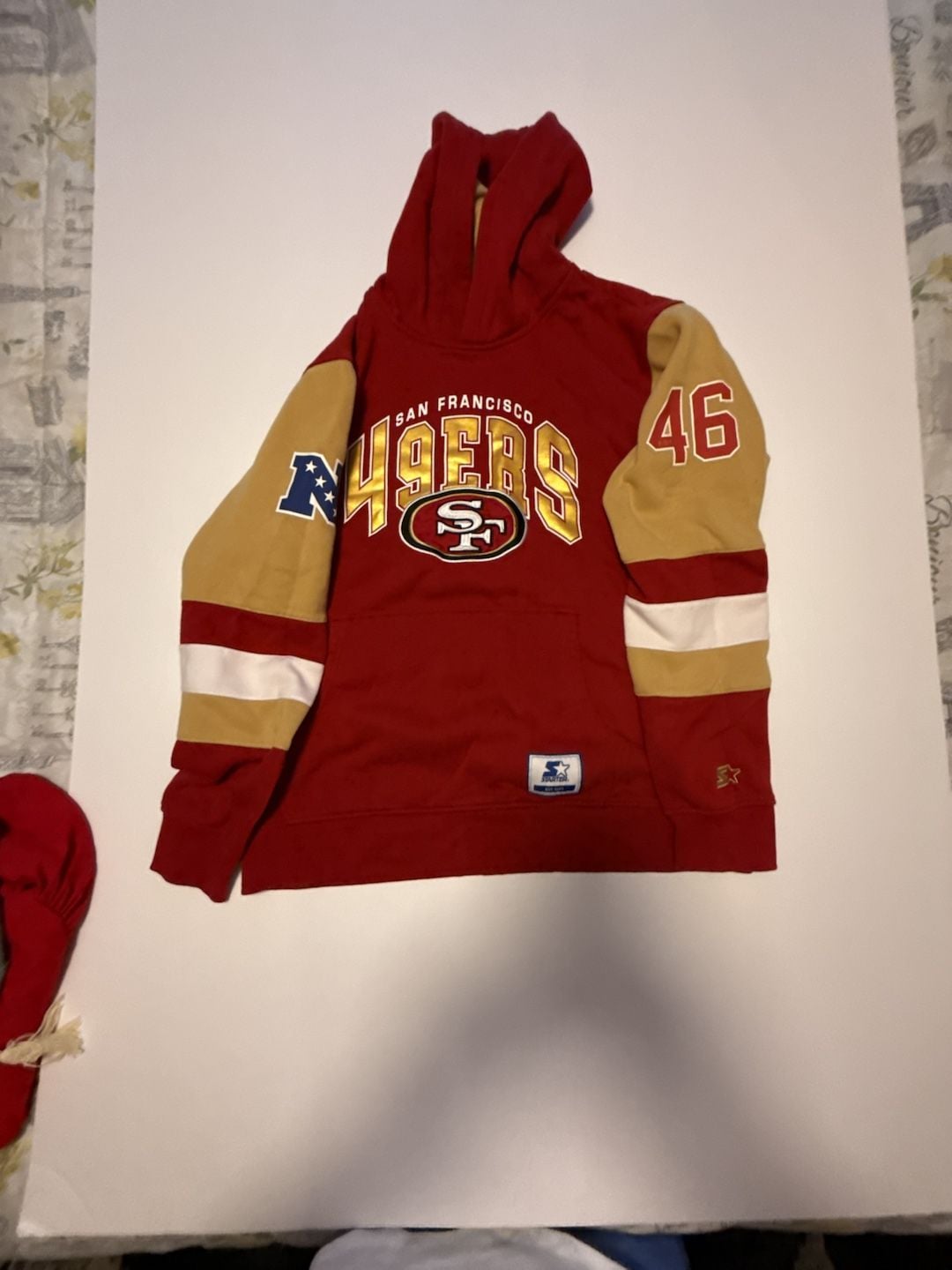 Starter San Francisco 49ers NFL Colorblock Pullover Hoodie Men's XL 4