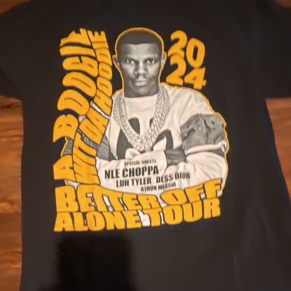A Boogie Wit Da Hoodie Better Off Alone Tour 2024 Concert Graphic T-Shirt