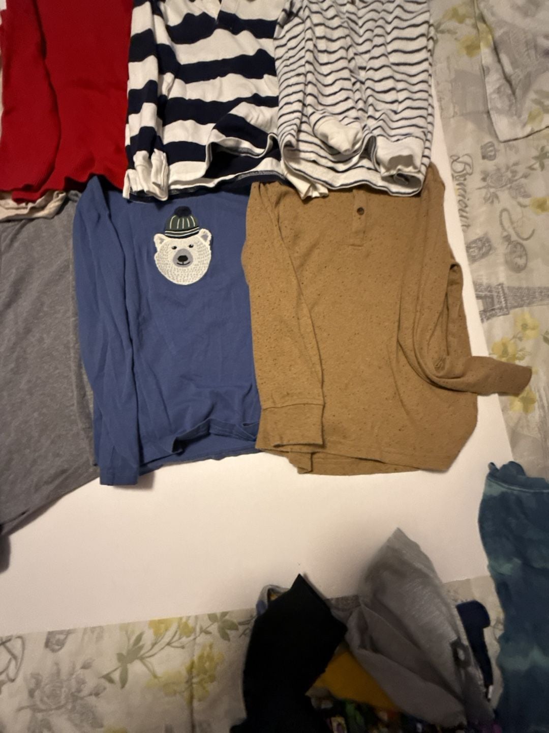 Assorted Long Sleeve Shirts and Tops Bundle size 7 3