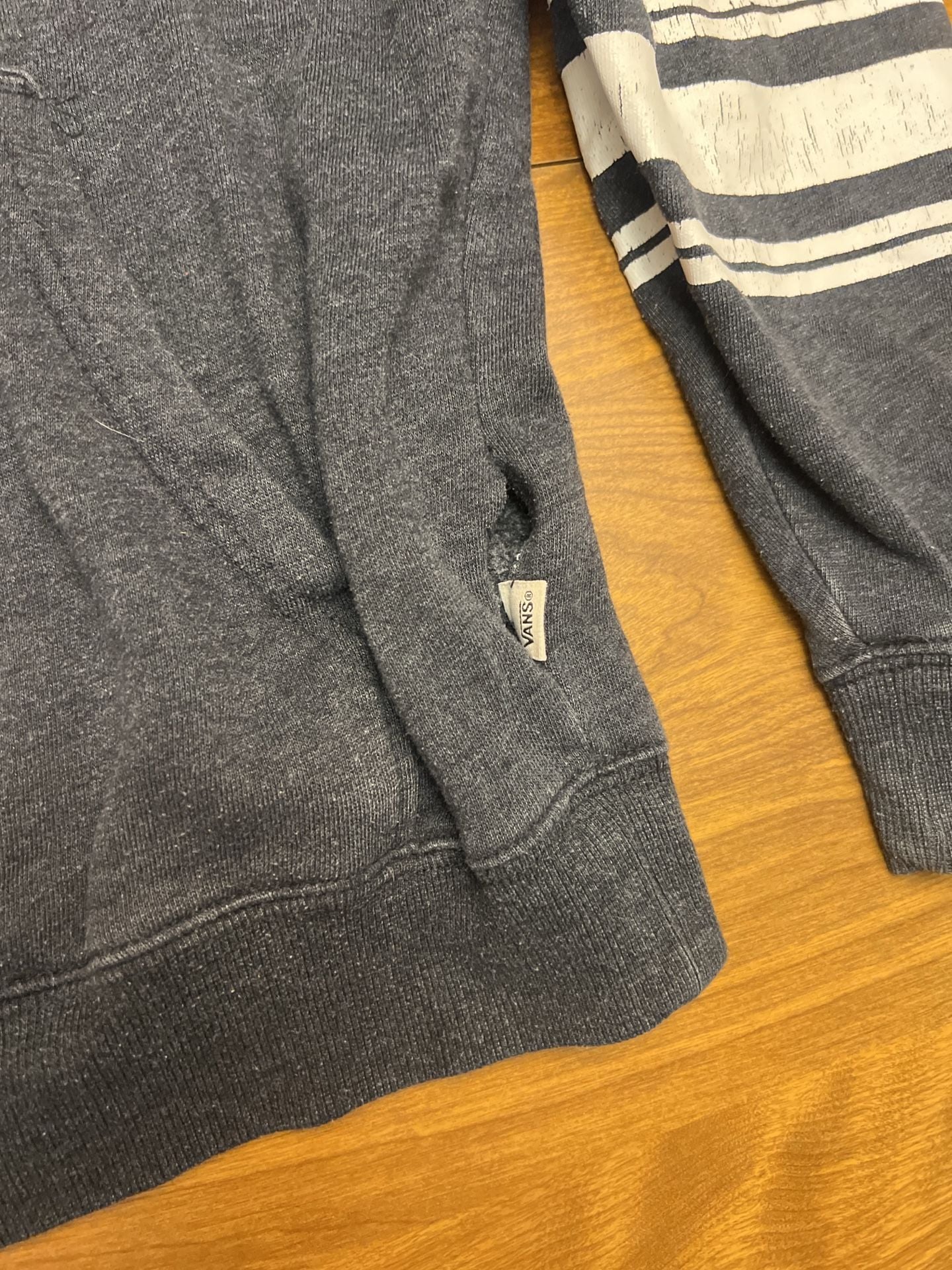 Vans Off The Wall CA. NY. Gray Hoodie Sweatshirt Men's Small 7