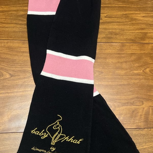 Baby Phat by Kimora Lee Simmons Black Pink White Striped Scarf