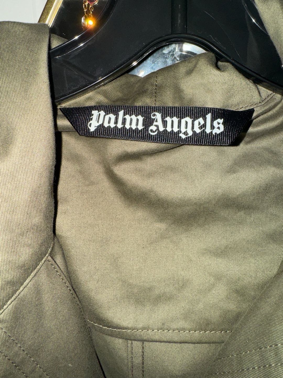 Palm Angels Green Multi-Pocket Hooded Jacket 5