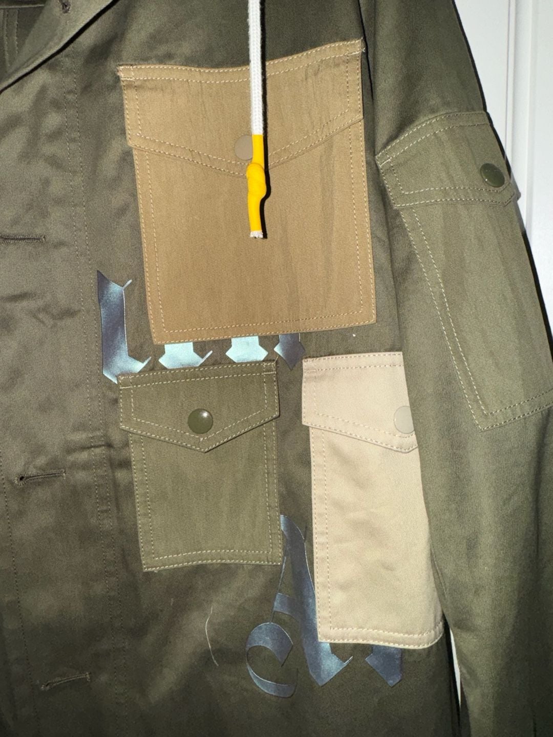 Palm Angels Green Multi-Pocket Hooded Jacket 6