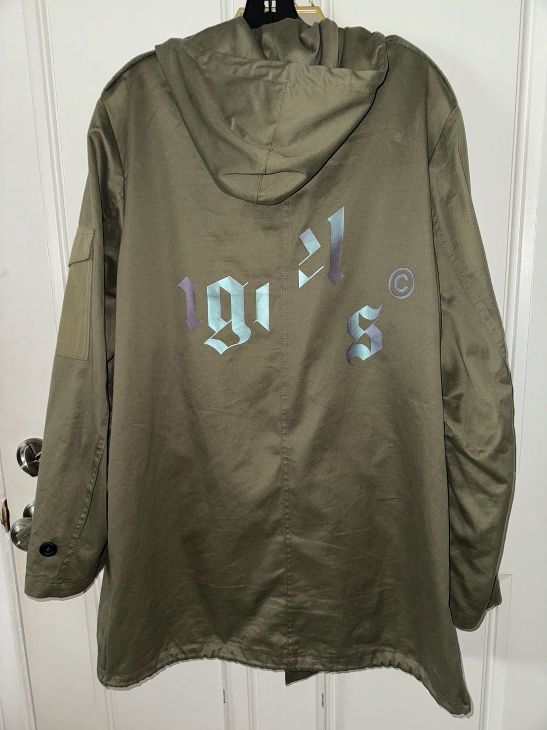Palm Angels Green Multi-Pocket Hooded Jacket 8
