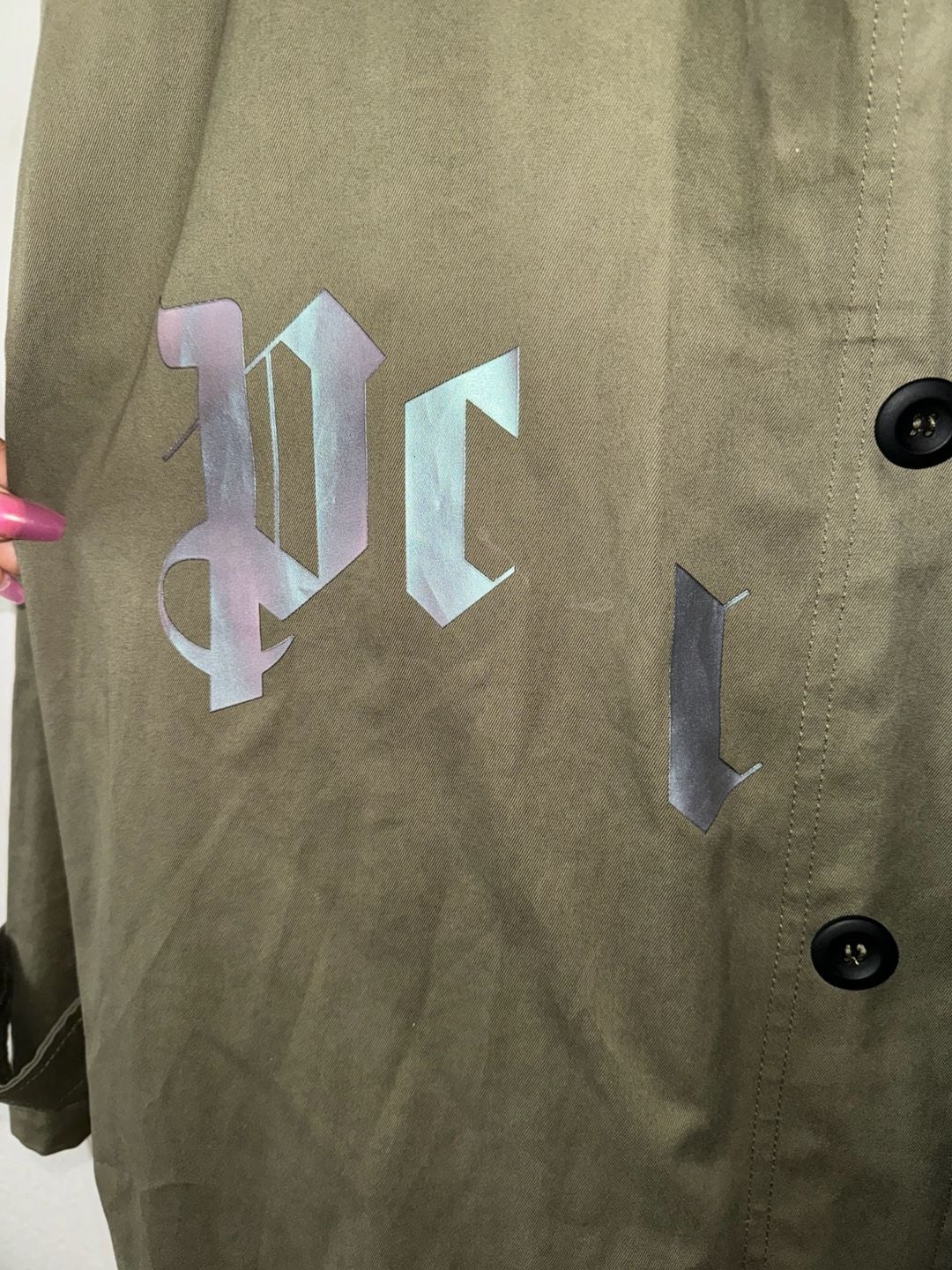 Palm Angels Green Multi-Pocket Hooded Jacket 10