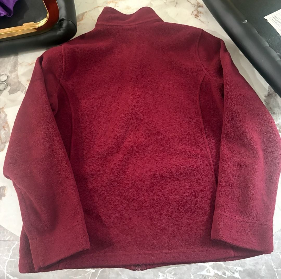 L.L.Bean Women's Full-Zip Fleece Jacket - Burgundy, Size M 5
