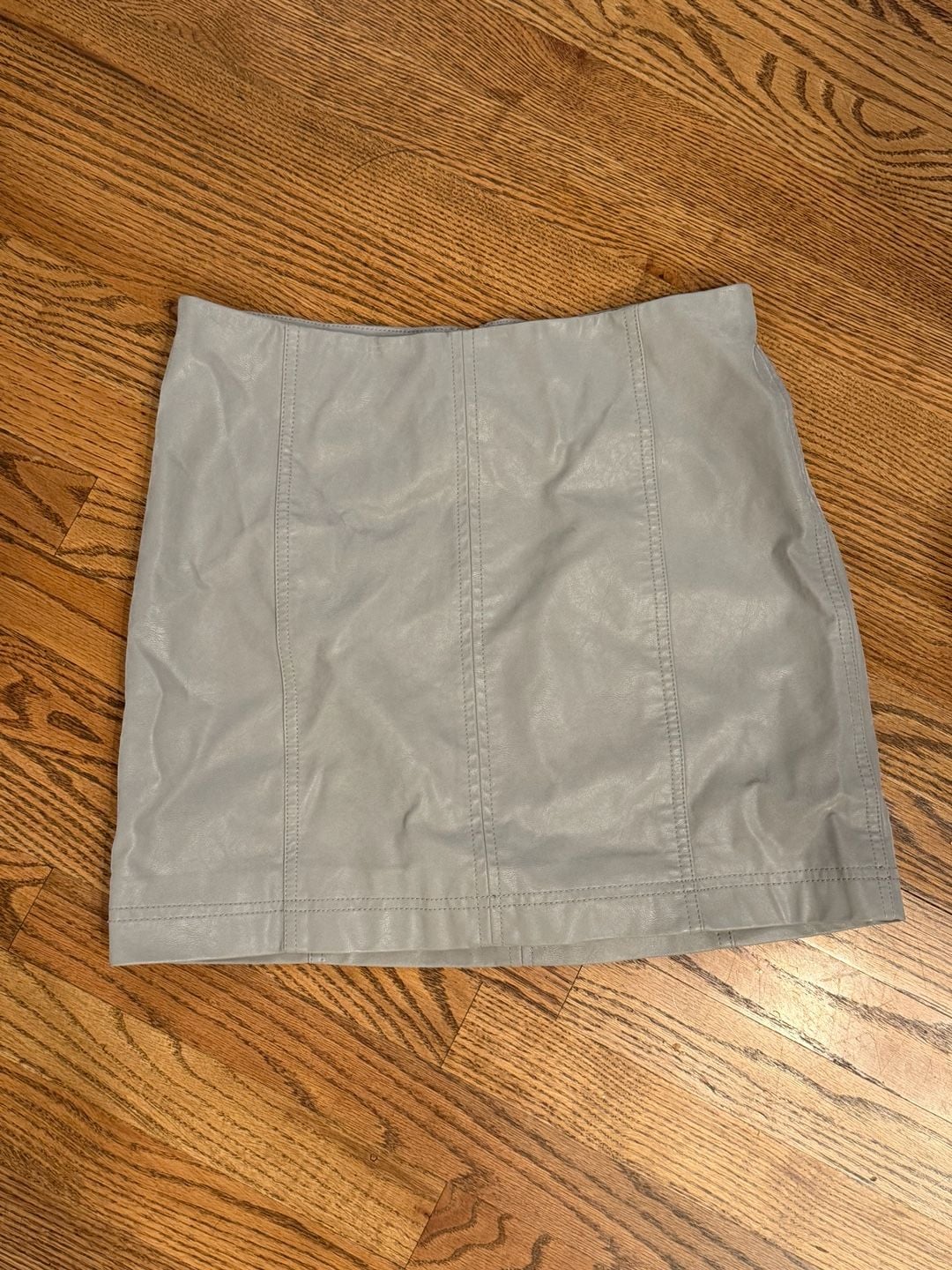 Free People Faux Leather Mini Skirt Size 8 2