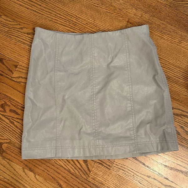 Free People Faux Leather Mini Skirt Size 8