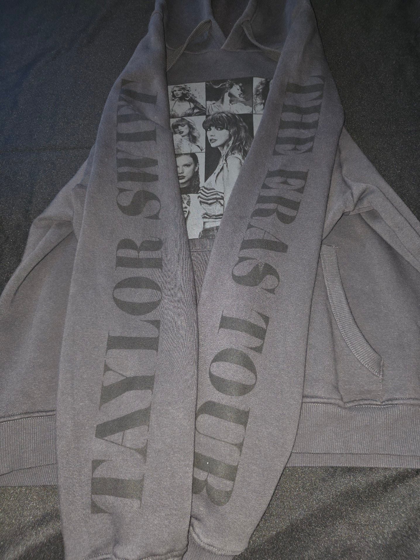 Taylor Swift The Eras Tour Photo Collage Pullover Hoodie Black Size L 4