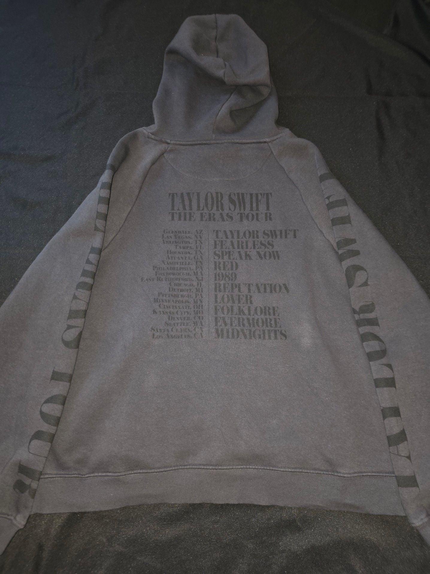 Taylor Swift The Eras Tour Photo Collage Pullover Hoodie Black Size L 6