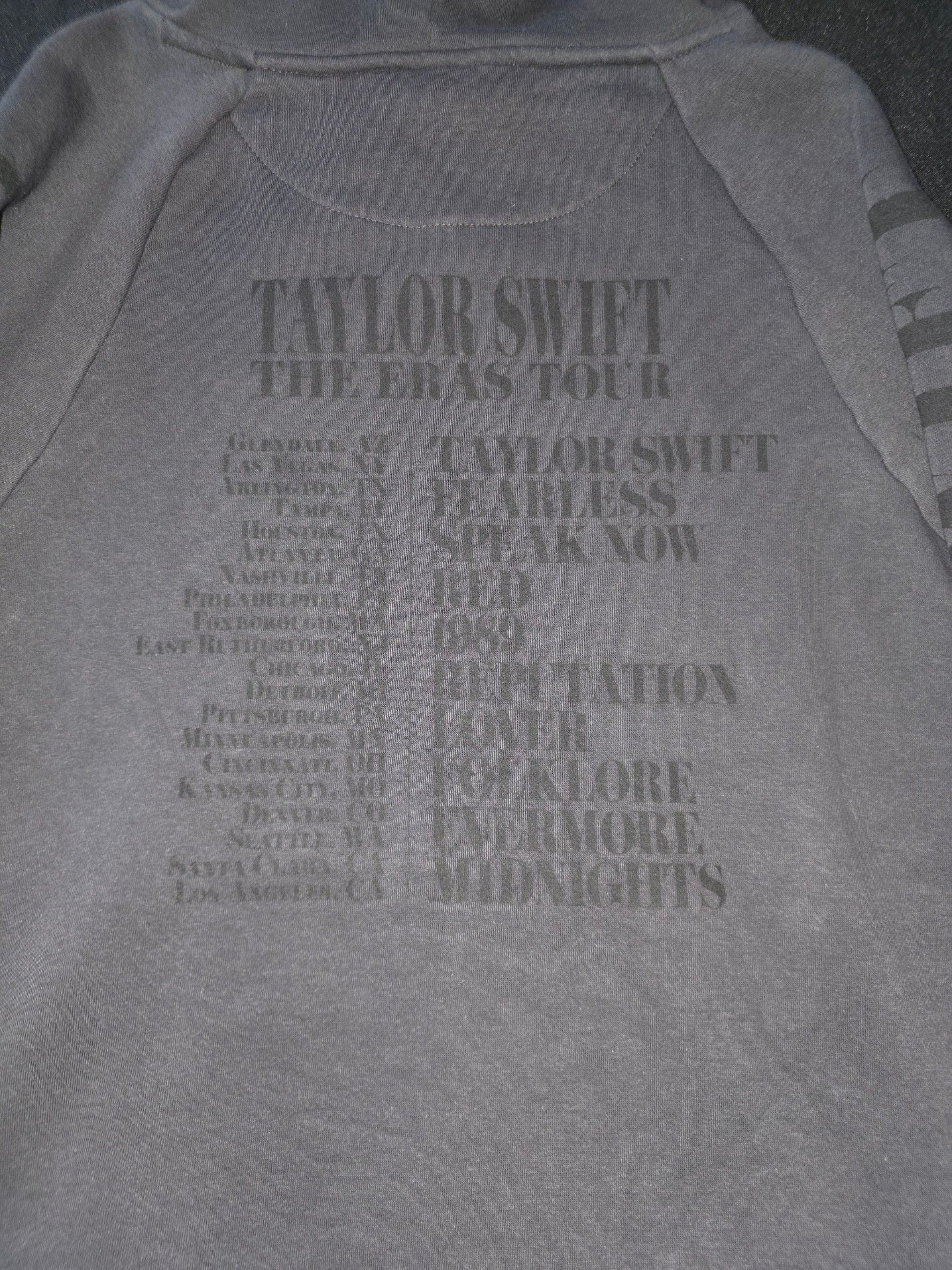 Taylor Swift The Eras Tour Photo Collage Pullover Hoodie Black Size L 7