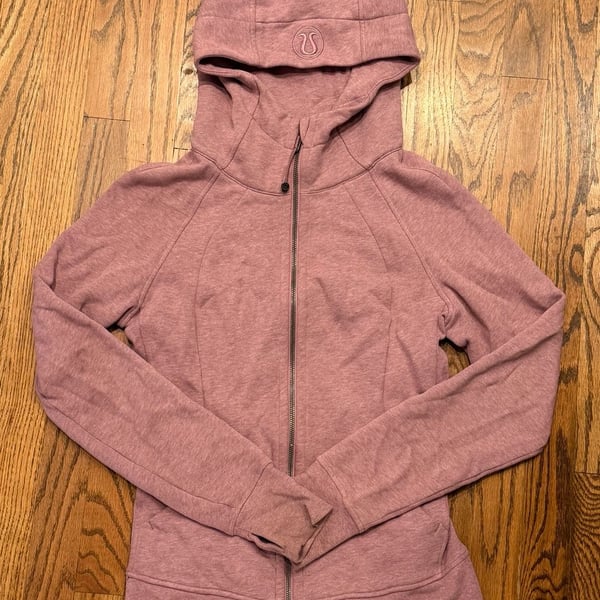 Lululemon Scuba Hoodie Full Zip Heathered Pink