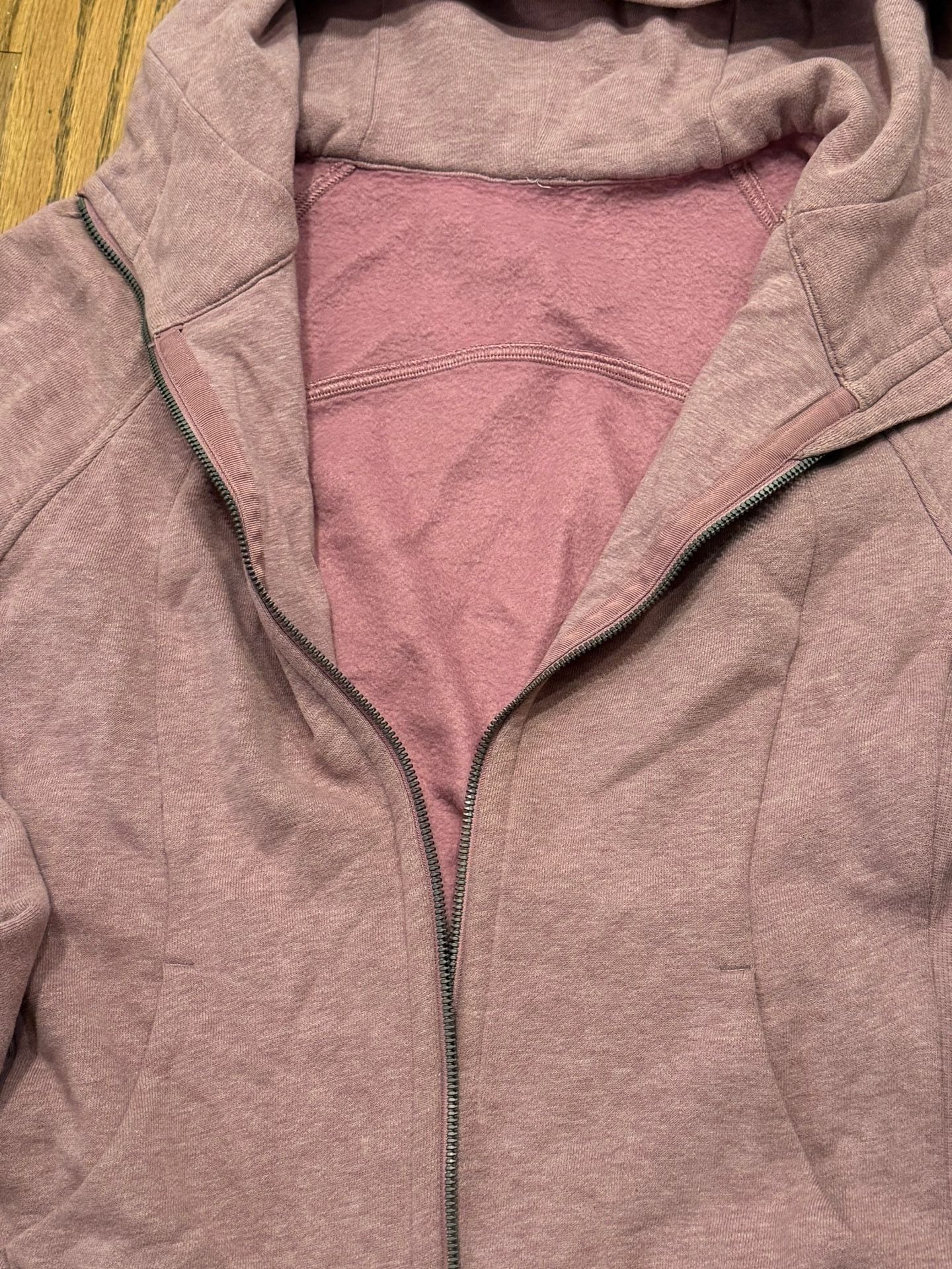 Lululemon Scuba Hoodie Full Zip Heathered Pink 4
