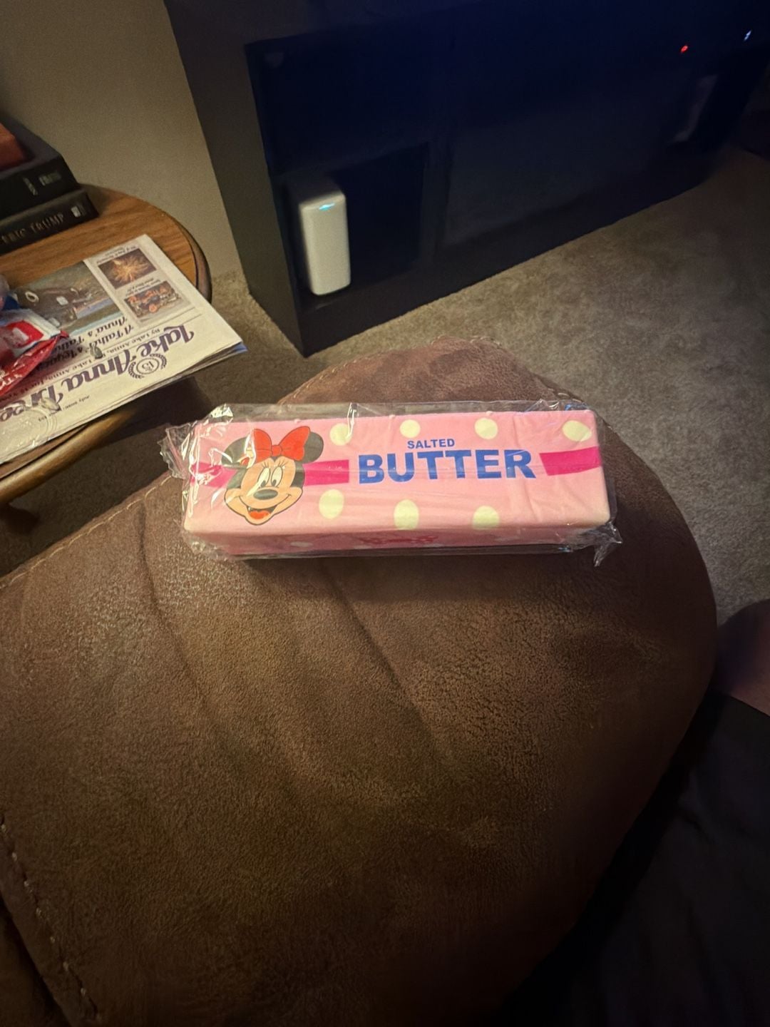 Disney Minnie Mouse Pink Polka Dot Salted Butter Squishy Toy 1