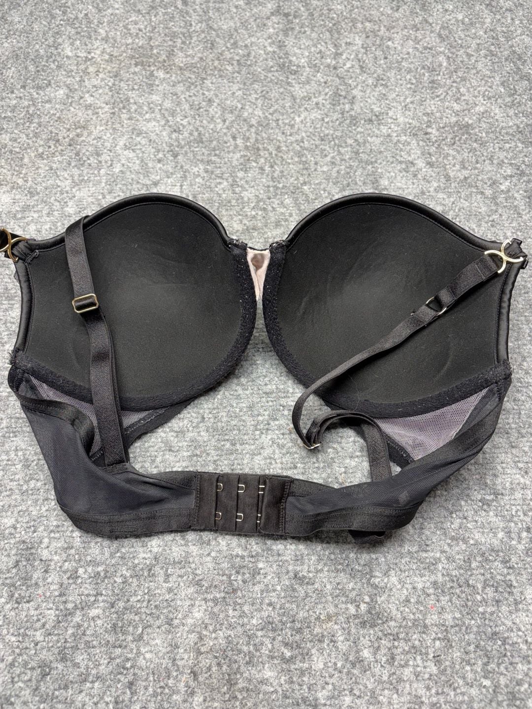 Victoria's Secret Bra Sexy Black Lace Lightly Padded Underwire Demi Size 34DD 7