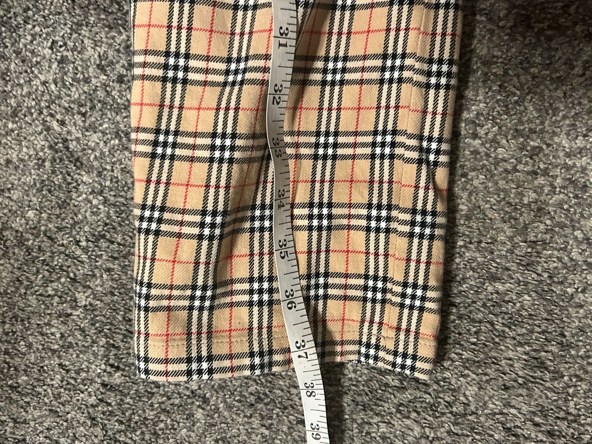 Burberry Nova Check Plaid Trousers, Size 38 (UK 10) 9
