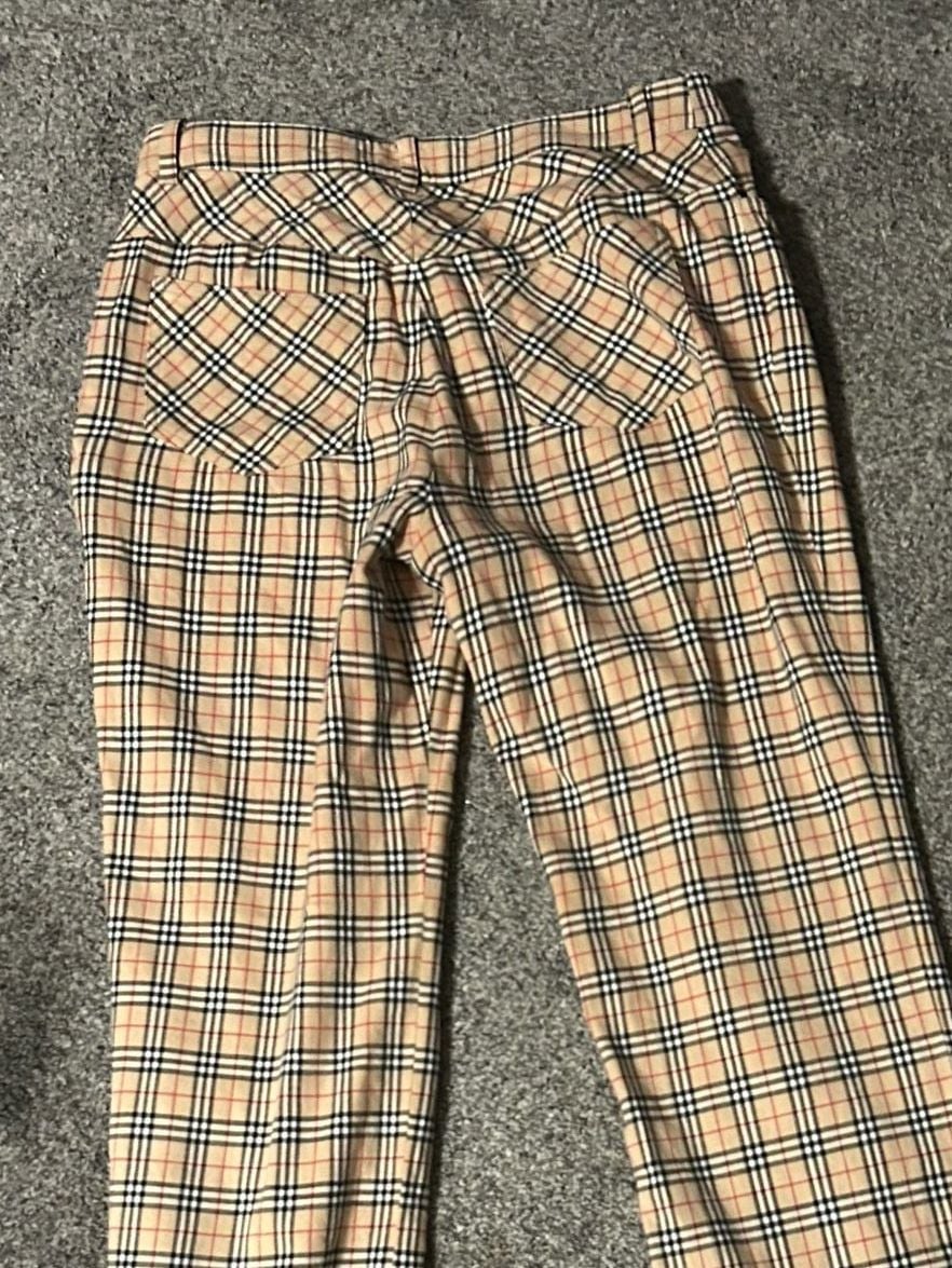 Burberry Nova Check Plaid Trousers, Size 38 (UK 10) 3