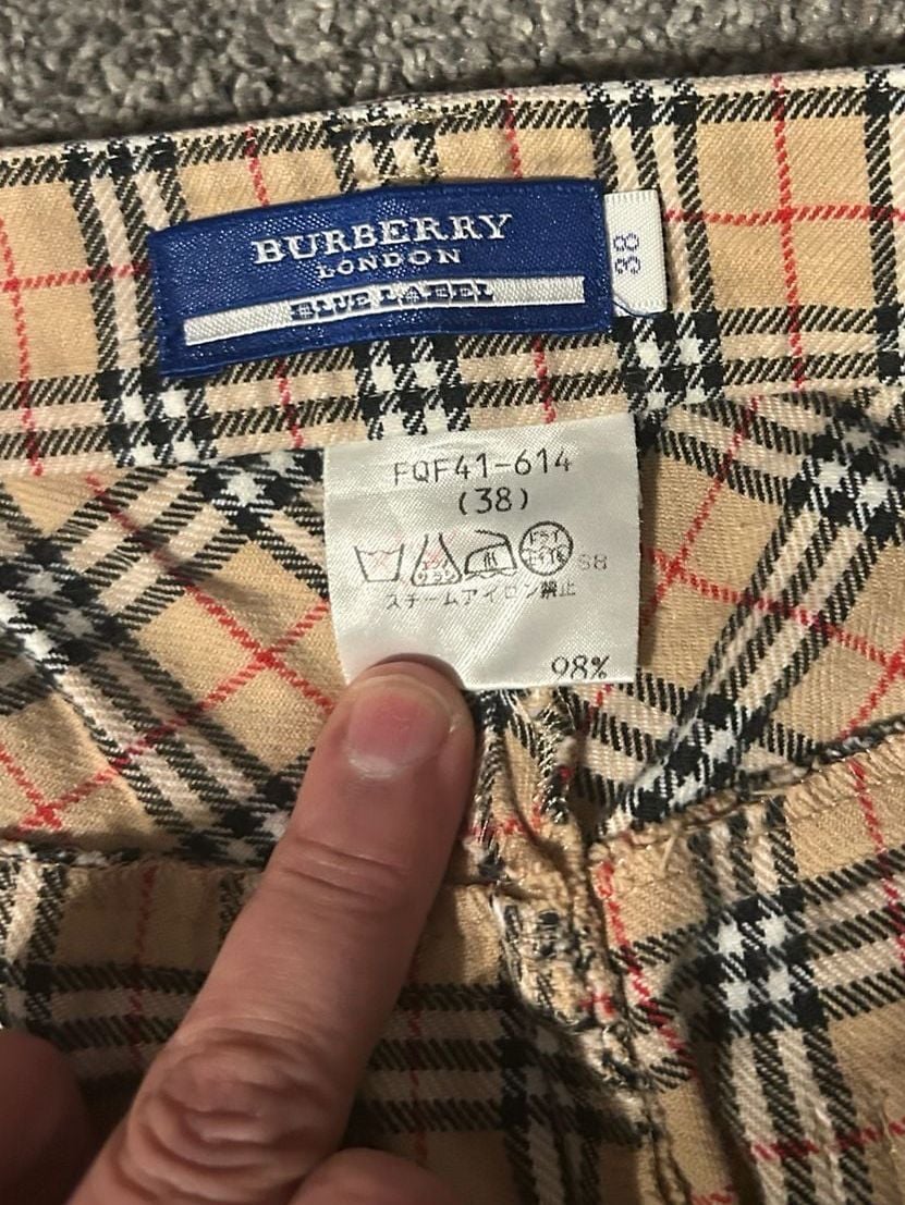 Burberry Nova Check Plaid Trousers, Size 38 (UK 10) 4