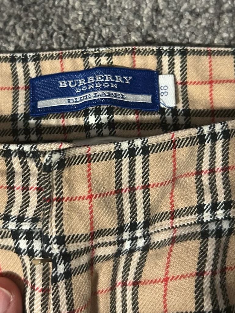 Burberry Nova Check Plaid Trousers, Size 38 (UK 10) 5