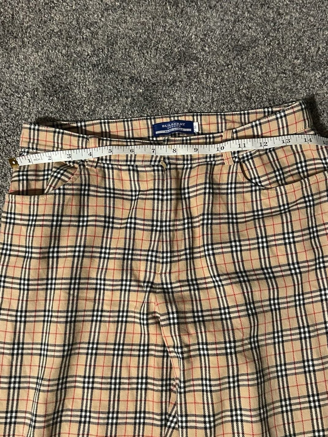Burberry Nova Check Plaid Trousers, Size 38 (UK 10) 6