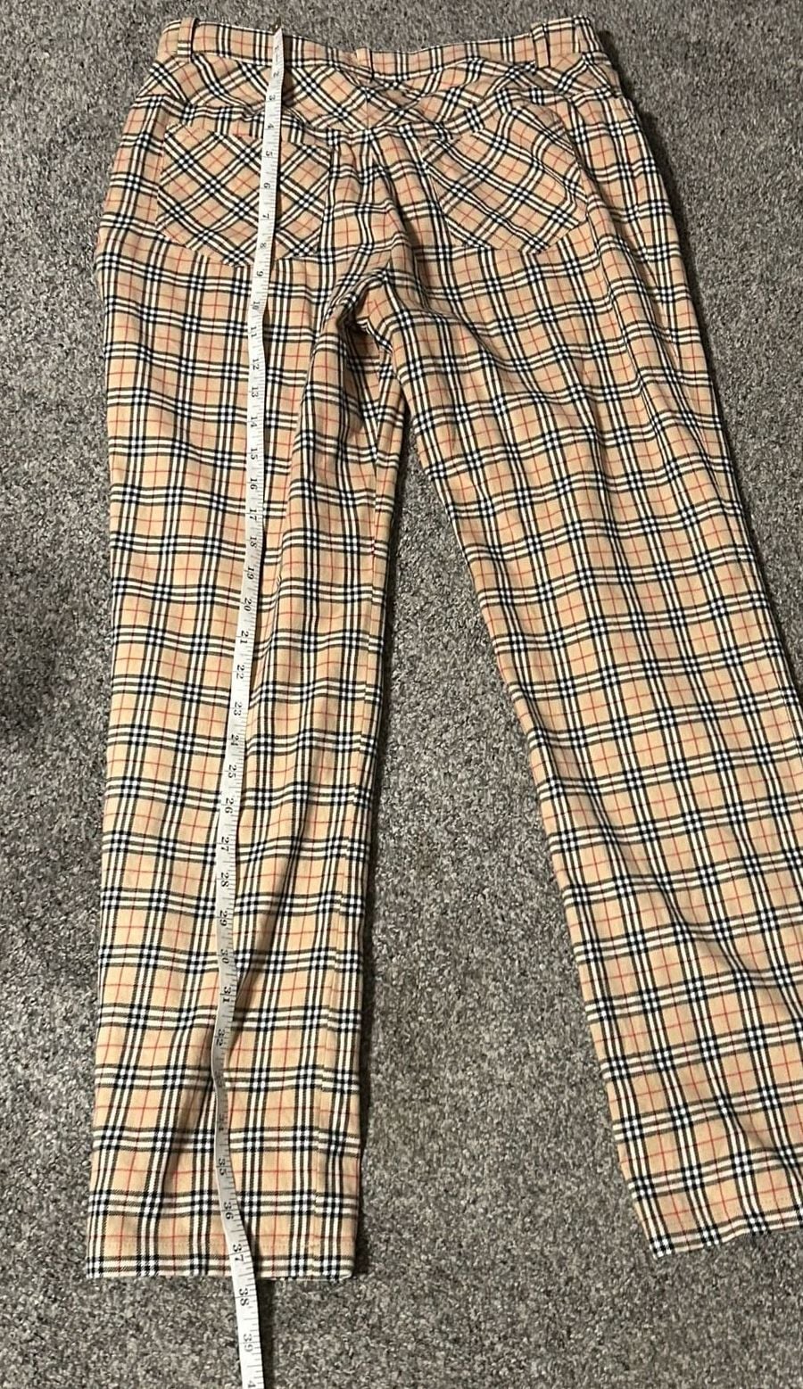 Burberry Nova Check Plaid Trousers, Size 38 (UK 10) 8