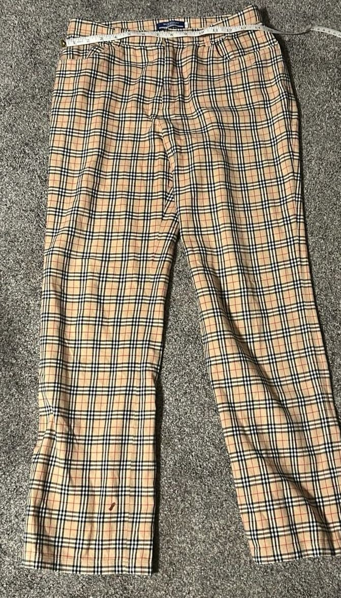 Burberry Nova Check Plaid Trousers, Size 38 (UK 10) 7