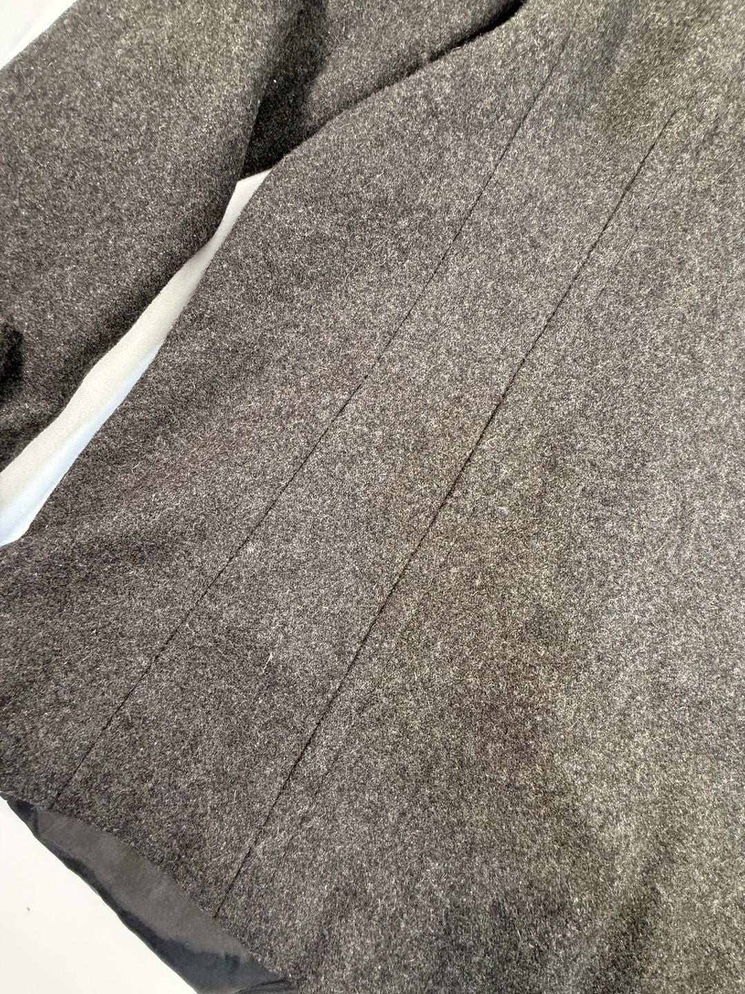 Anne Klein AK Wool Blend Gray Pea Coat Jacket Size L 8