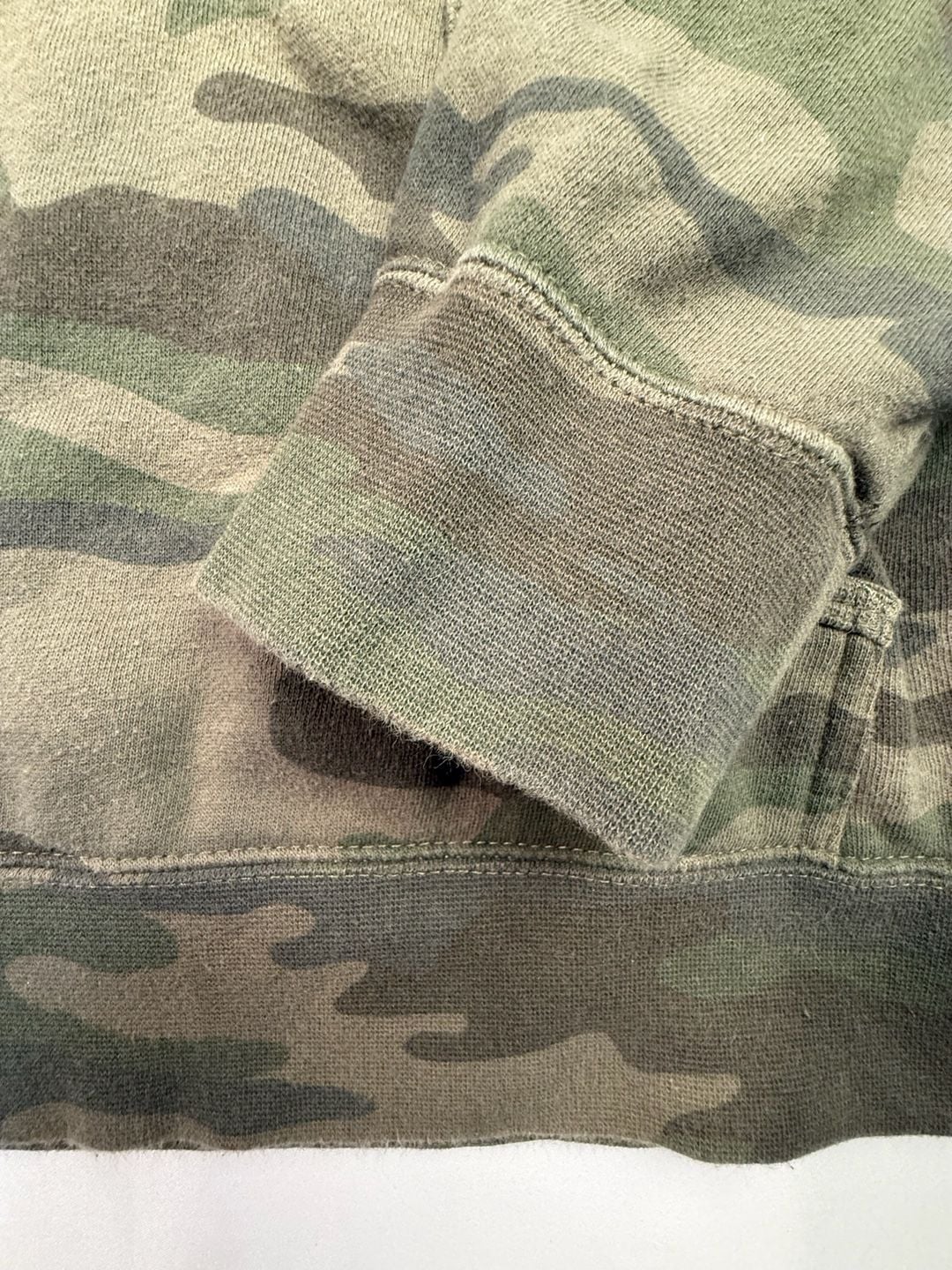 Pure Barre Green Camo Pullover Hoodie Sweatshirt with White Logo 4