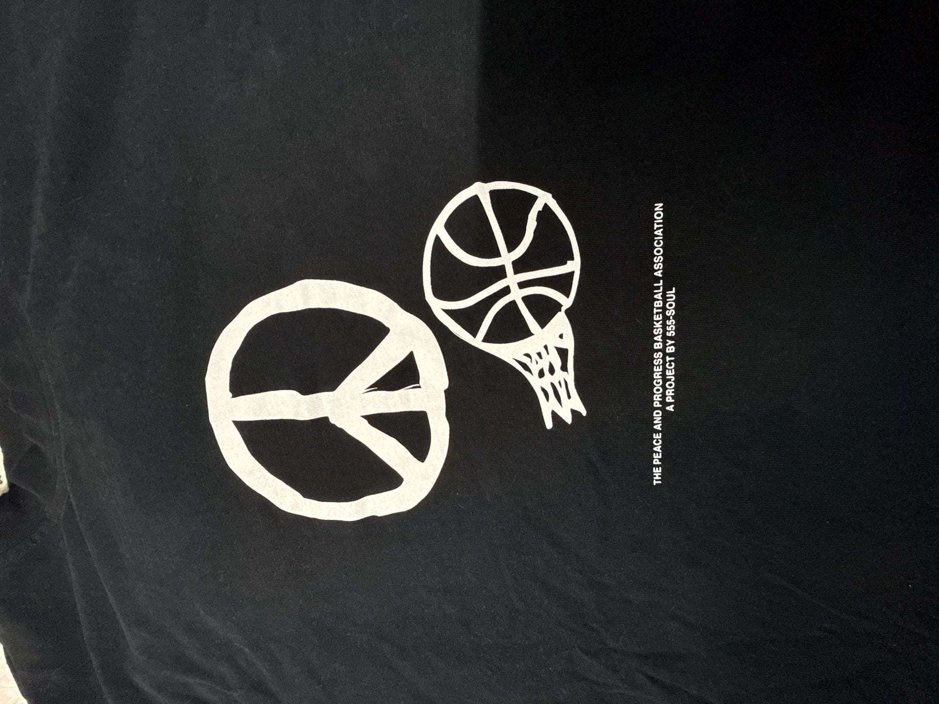 555 Soul Black Peace And Progress Basketball Association Graphic T-Shirt 3