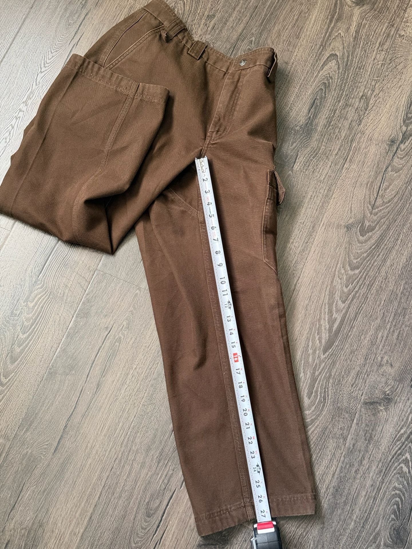Duluth Trading Co Brown Canvas Cargo Work Pants Men's Size 37x28 7