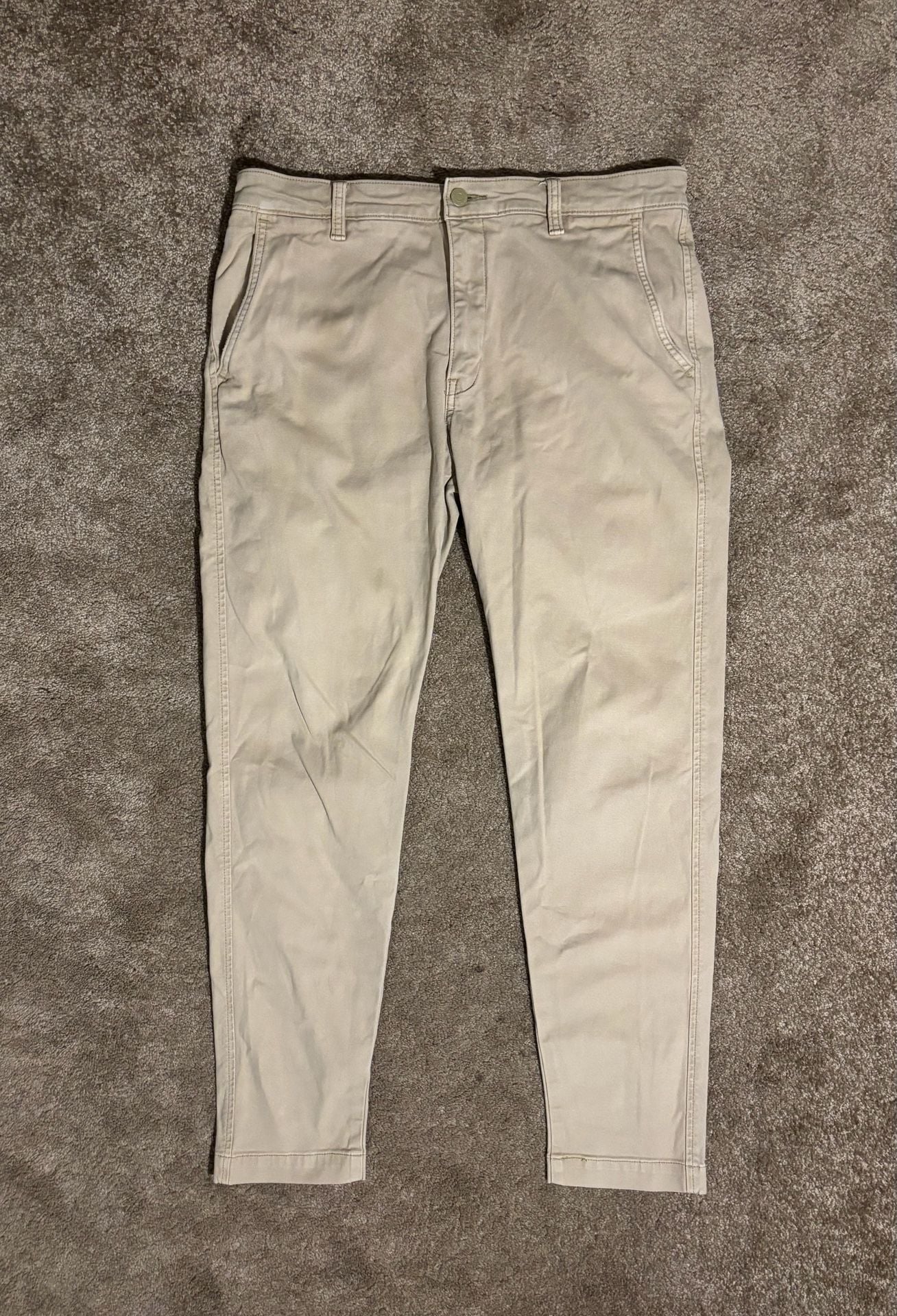 Levi’s Jeans XX Chino Pants 33x32 Relaxed Taper Fit Stretch Khaki 2