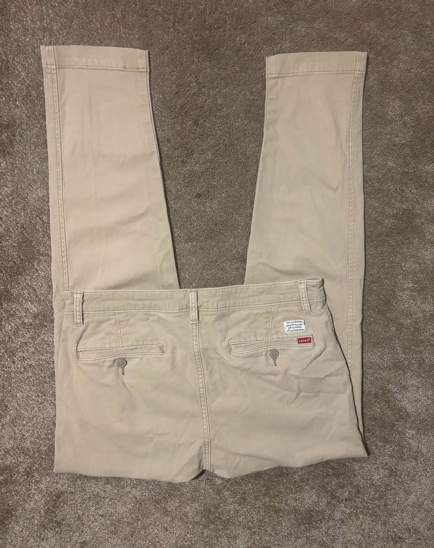 Levi’s Jeans XX Chino Pants 33x32 Relaxed Taper Fit Stretch Khaki 5