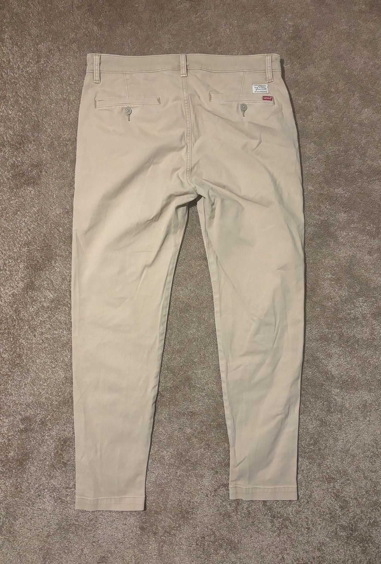 Levi’s Jeans XX Chino Pants 33x32 Relaxed Taper Fit Stretch Khaki 6