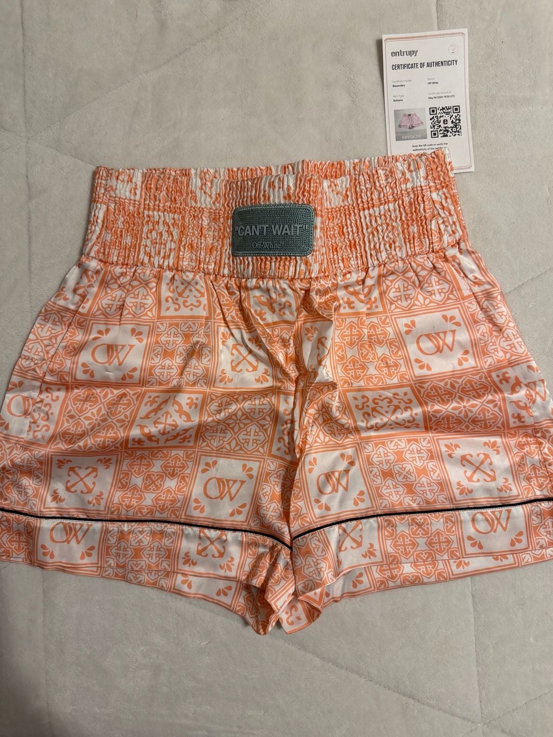 Off-White “Can’t Wait” Ibiza Bandana Shorts Size 40 | Authenticated 3