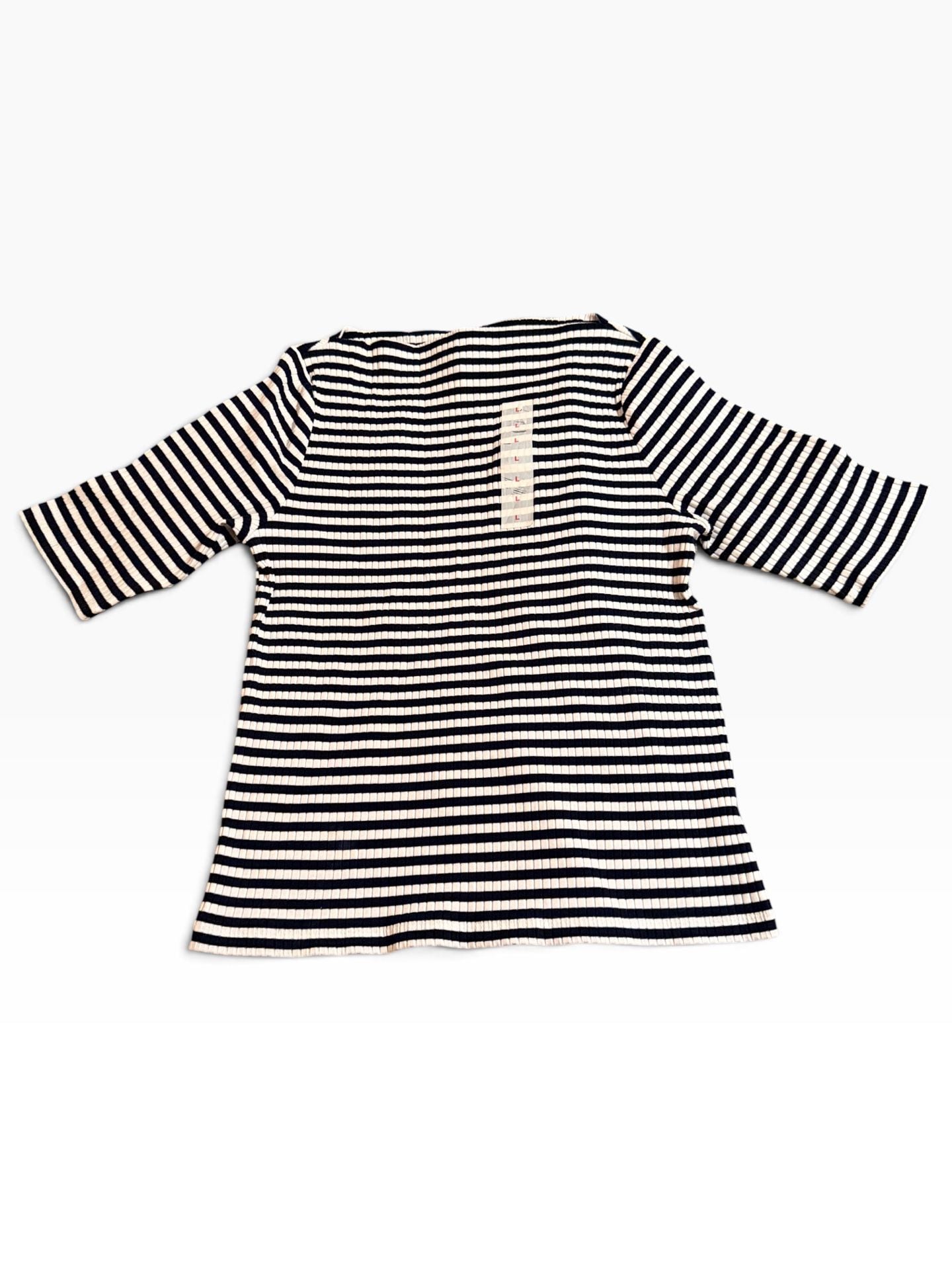 Old Navy Striped Ribbed Boat-Neck T-Shirt 3