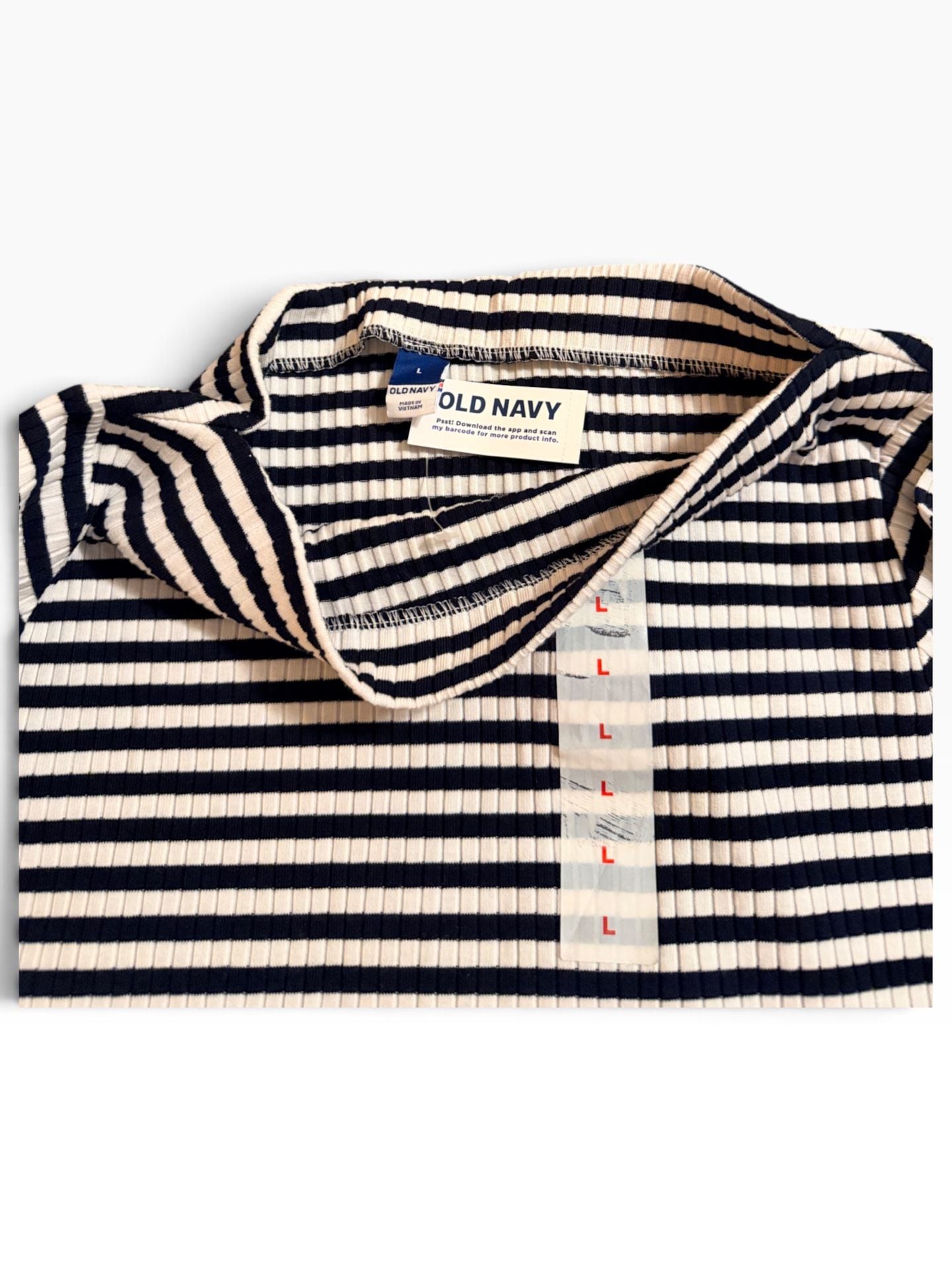 Old Navy Striped Ribbed Boat-Neck T-Shirt 6