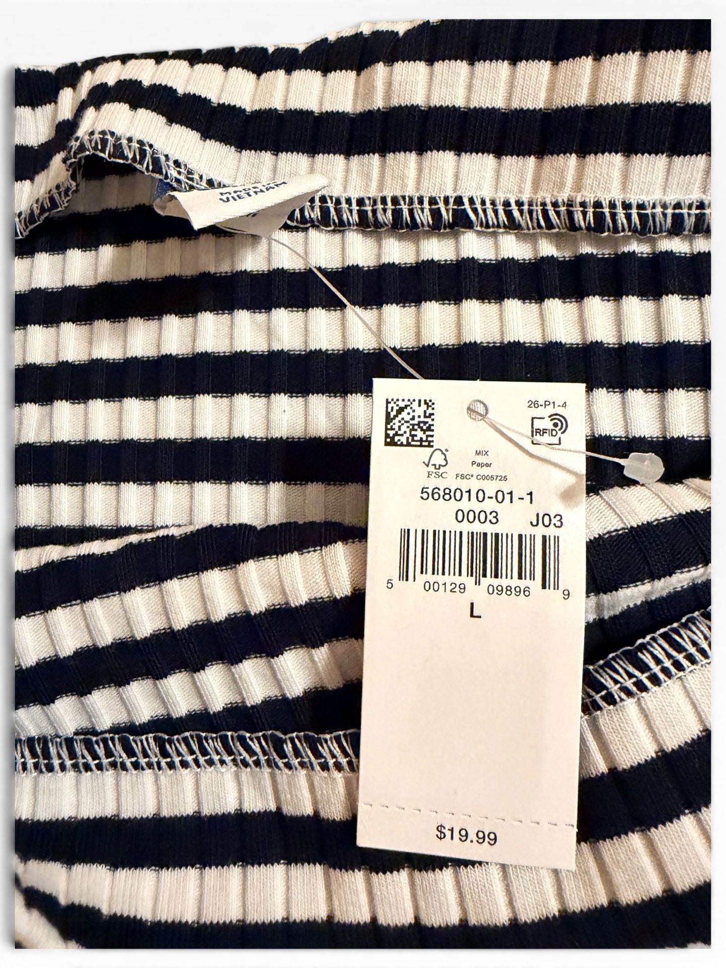 Old Navy Striped Ribbed Boat-Neck T-Shirt 7