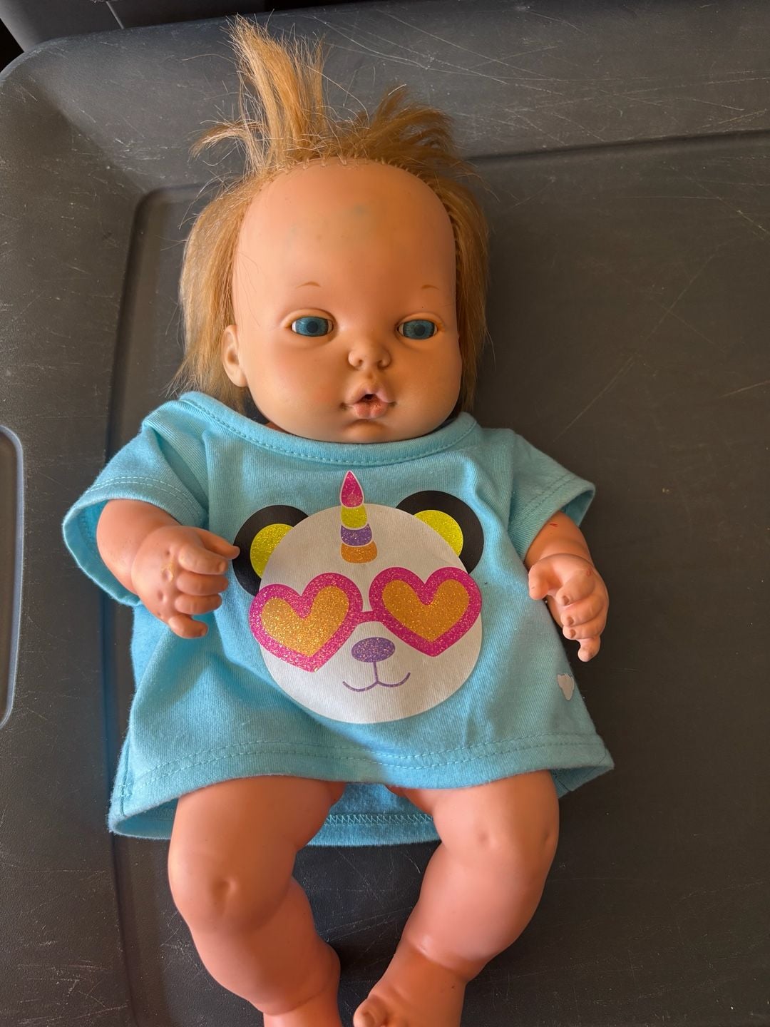 Vintage 1972 Mattel Baby Doll with Blue Eyes and Blonde Hair 1