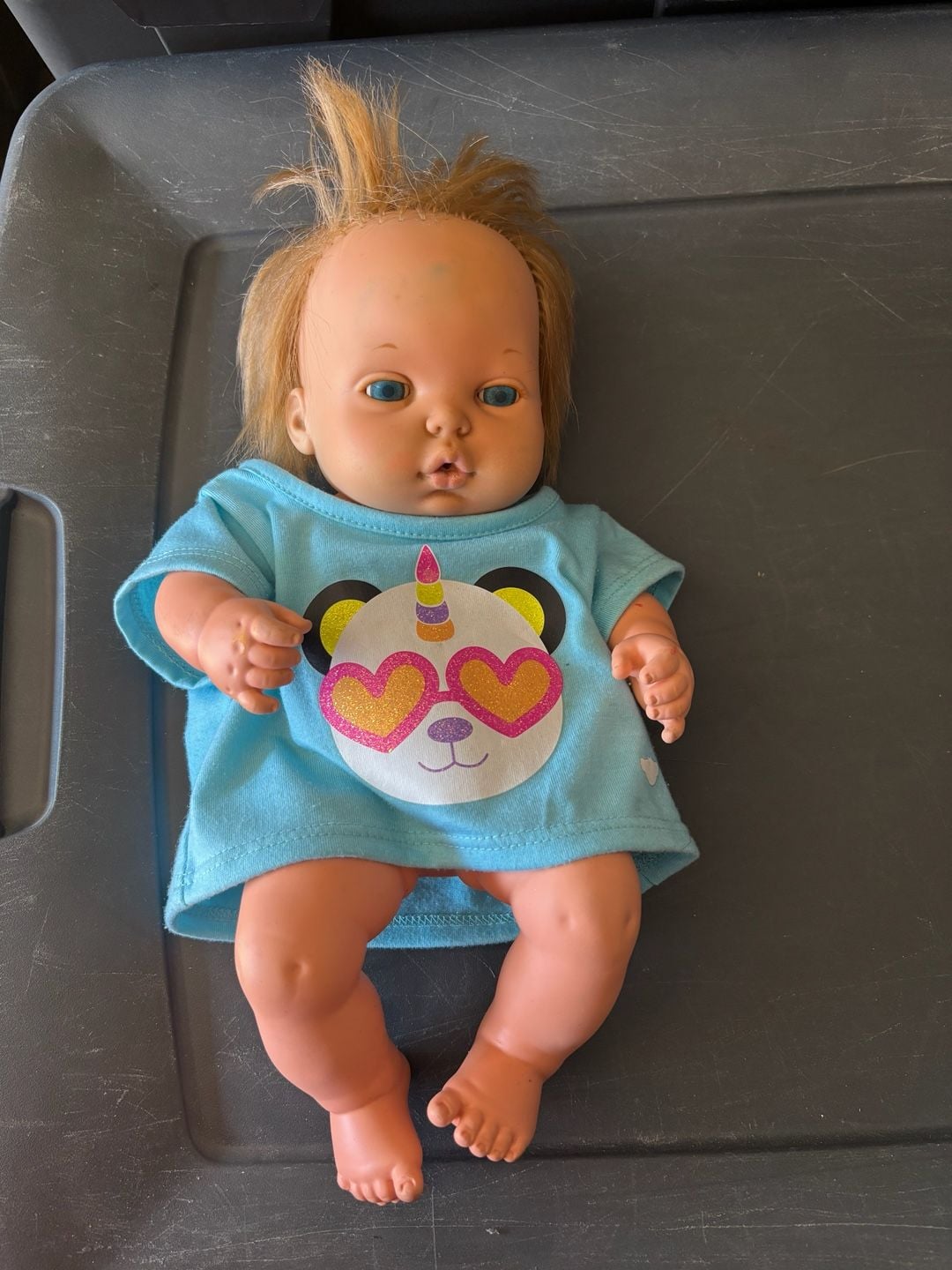 Vintage 1972 Mattel Baby Doll with Blue Eyes and Blonde Hair 2