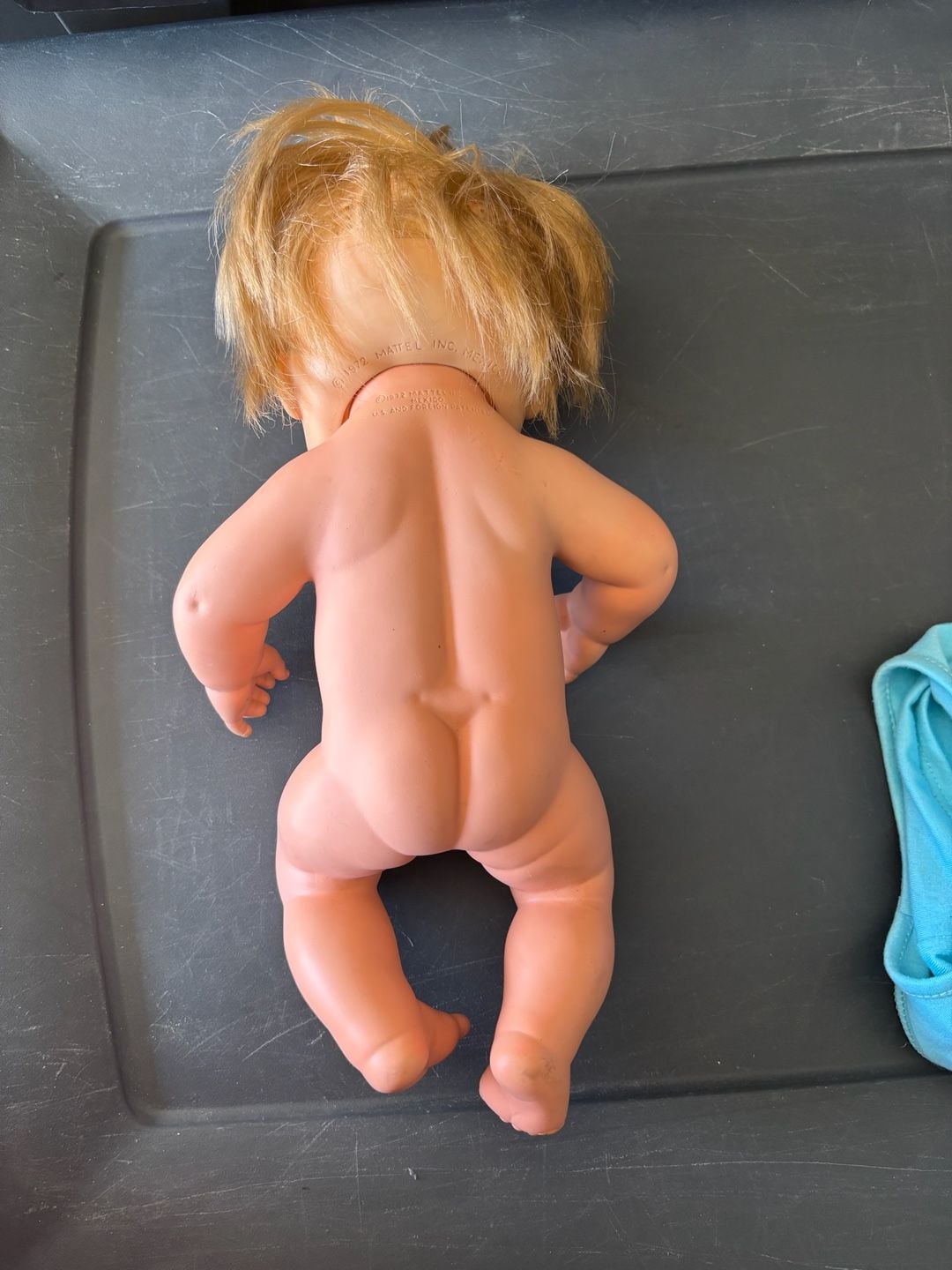 Vintage 1972 Mattel Baby Doll with Blue Eyes and Blonde Hair 4