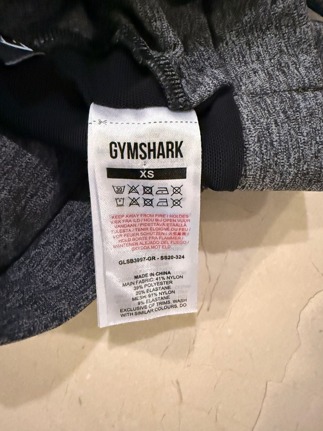 Gymshark Grey Sports Bra with Mesh Back 7