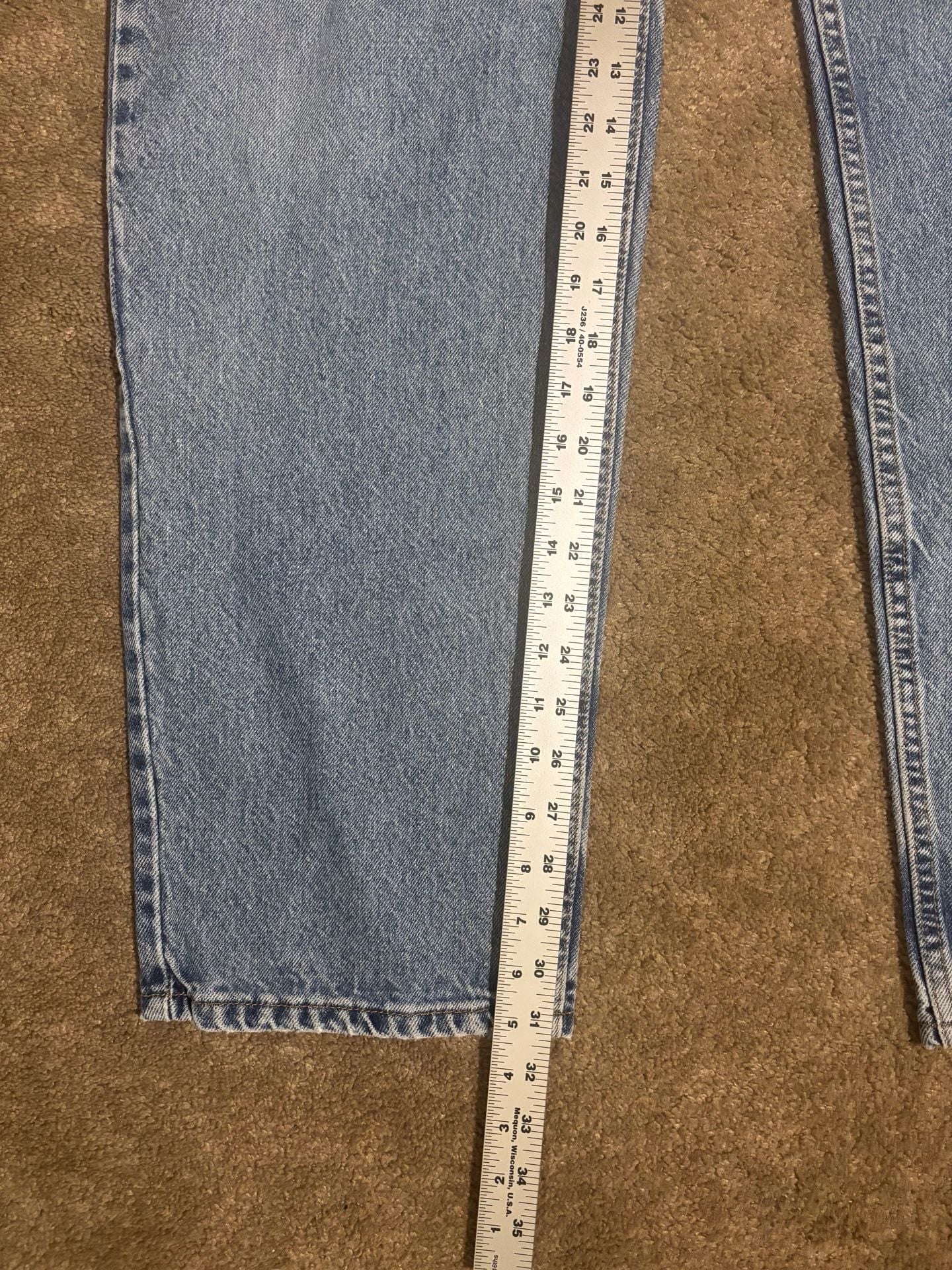 Vintage Levi’s 540 Denim Jeans Mens 42x34 Light Wash Straight Leg USA Brown Tab 9